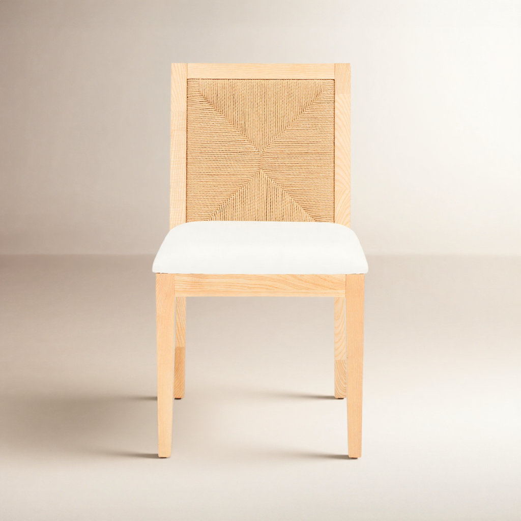 Hudgins Linen Oak Dining Armchair, Natural