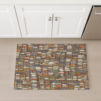 Machine Washable Indoor/Outdoor Kesler ACN2377 Stripes Rug