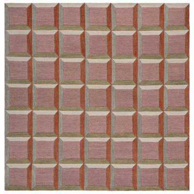 Nickelsen Hand-Tufted Geometric Area Rug