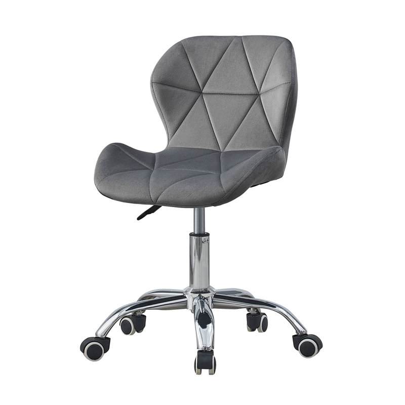 Velvet Office Chair, Grey