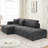 Wool  Facing Sectional Sofa with Chaise-667650255-667650252