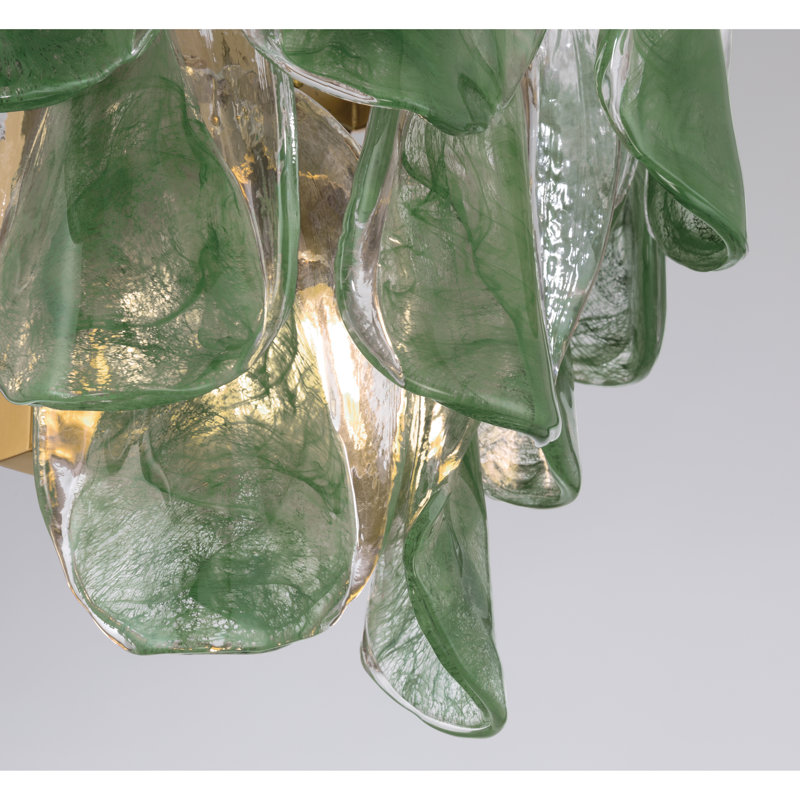 Verla Crest 14.75" High 2-Light Wall Sconce, Green