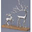 Figurine de Noël renne et fauve en métal - 10,25 po-102333428