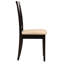 De 2 chaises d'appoint cappuccino avec rembourrage beige - dossier géométrique, salle à manger et coussin confortable