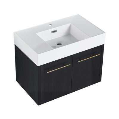 Meuble-lavabo simple 29,5 po avec plateau en résine Anup