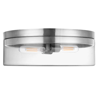 Plafonnier encastré 2 lumières Nakeema - Verre transparent
