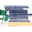 Balançoire en métal avec glissière pour, support en A, assemblage simple et rapide, sièges courbés en forme de U en toute sécurité, balançoire, banc de type 4 balançoires, bleu, planeur d'extérieur de 112,19 po de profondeur, assemblage en acier
