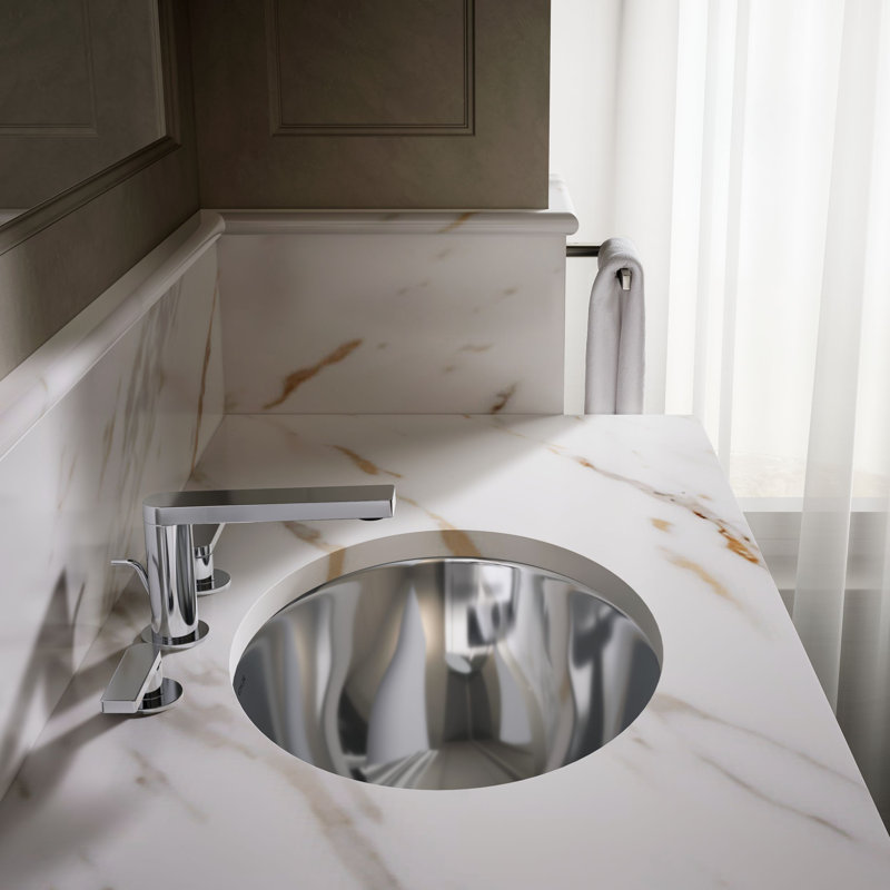 Rhythm® Metal Oval Drop-In Bathroom Sink, Mirror