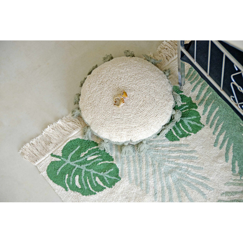 Circle Circular Pillow Cover & Insert, Green