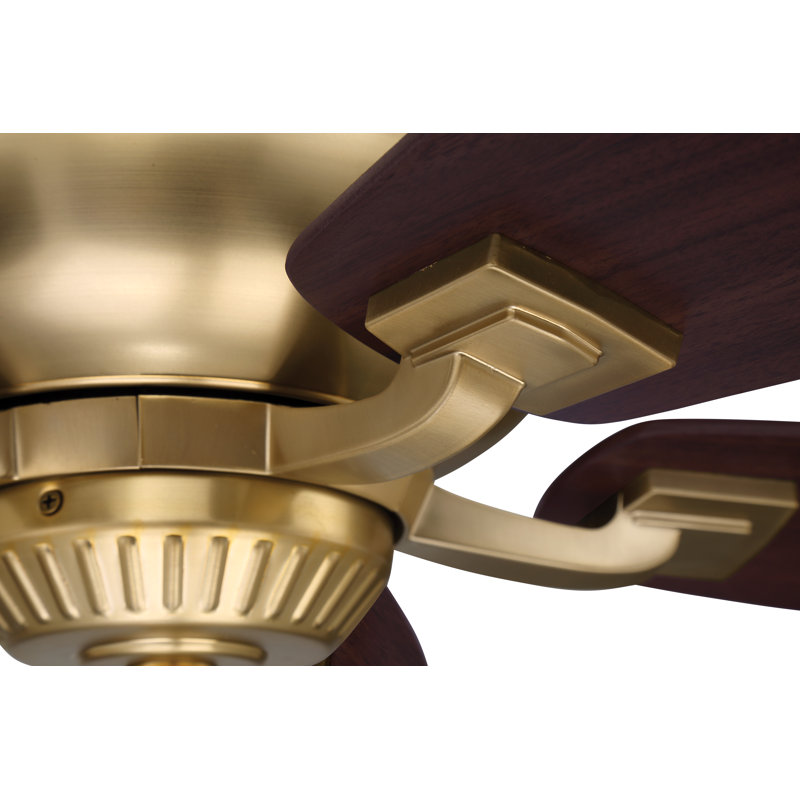 Ventilateur de plafond standard 52 po Remerton, Laiton satiné / noir