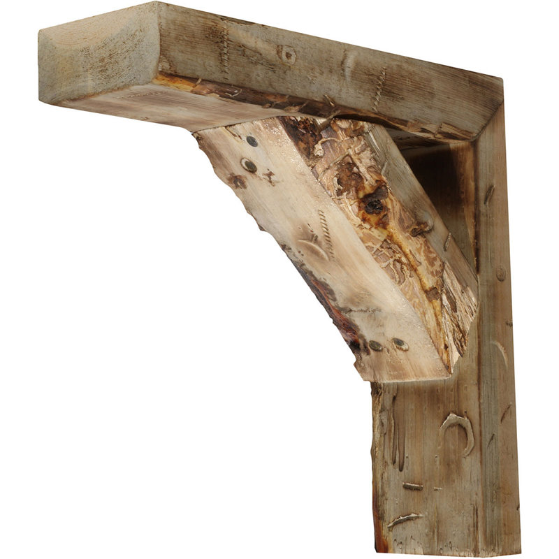 Support de style campagne rétro l 3 1/2 po x P 10 po x H 10 po, Collection Barnwood Decor, bois de grange naturel