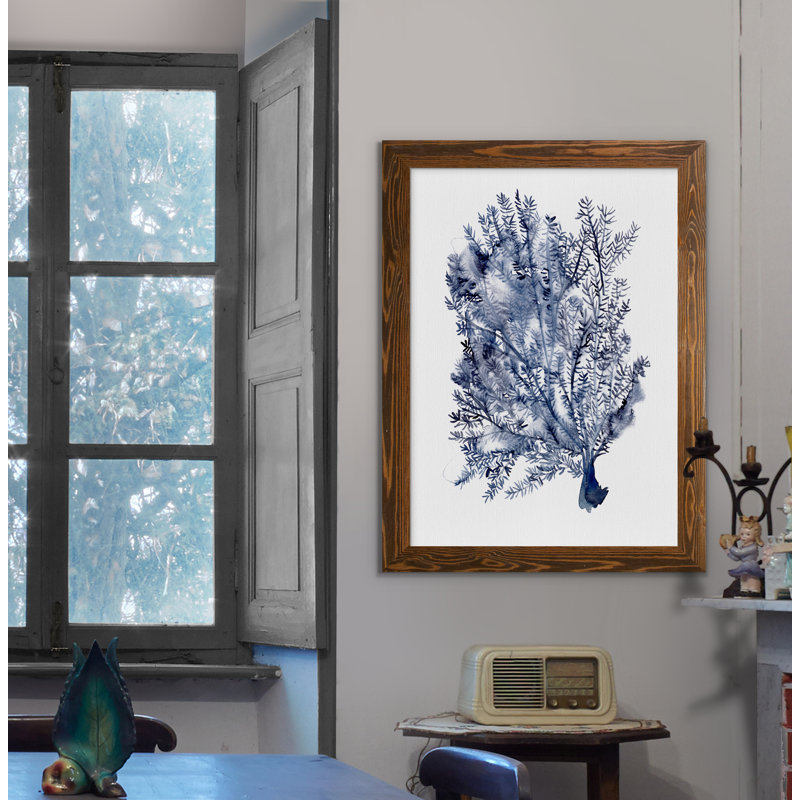 «Seaweed Under Water II», reproduction sur verre encadrée, H 28 po x l 38 po x 1,25 po, Encadré toile érable