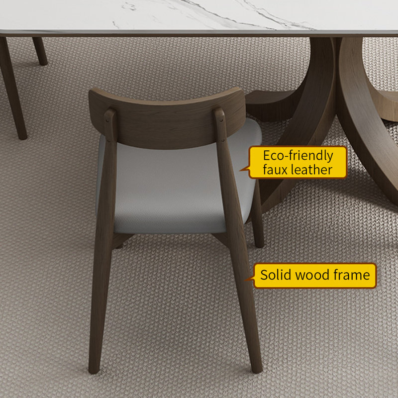 Italian style simple rectangular dining table sets, 29.5"H x 55.1"L x 31.5"W