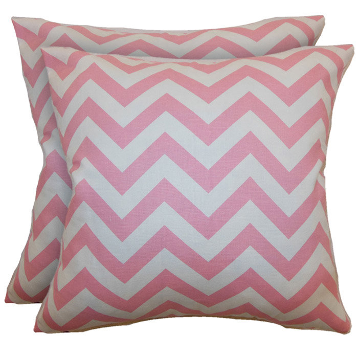 Xayabury Cotton Pillow Sham, Euro, Baby Pink
