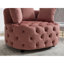 Fauteuil demi-tonneau en velours à dossier réglable pour salon