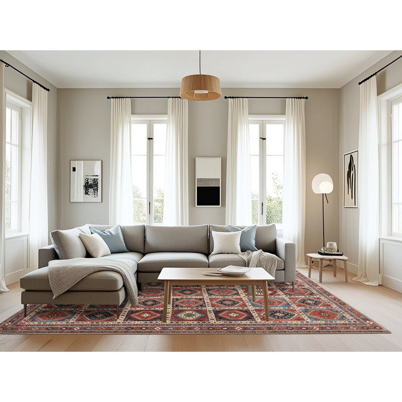 Geometric Indoor Rug, Rectangle 8' x 10'