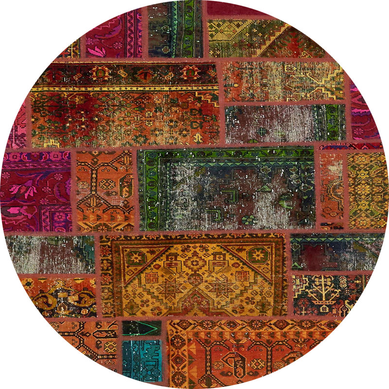 Abstract Indoor Rug, Round 7'