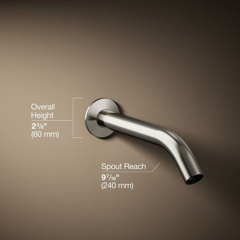 Components Wall-Mount Bath Spout, Polished Nickel