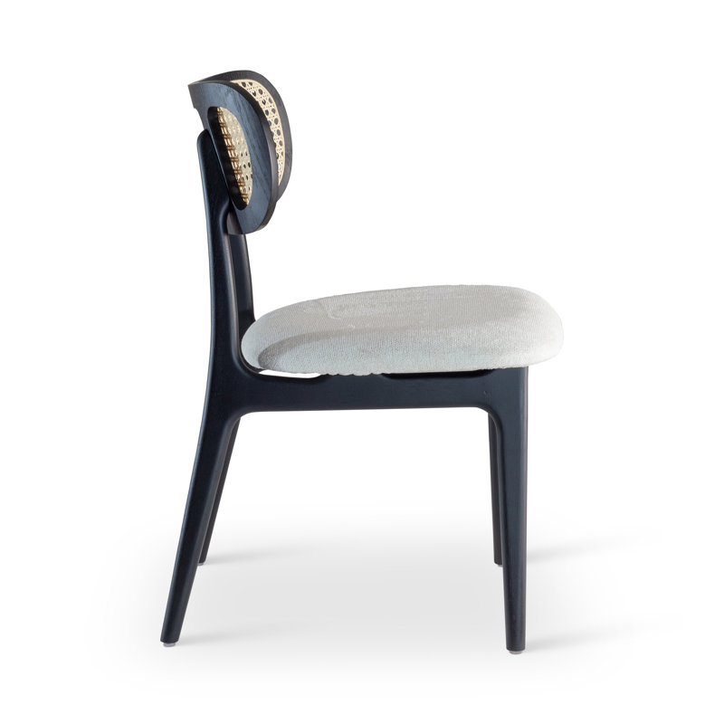 Claudia Cane Side Chair, Ebano
