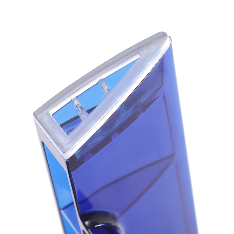 Escabeau transparent à 2 marches pour la bibliothèque intérieure et extérieure, Bleu