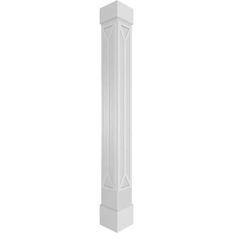 Colonne de style mission carrée classique non carrée San Carlos avec base standard et base standard Craftsman
