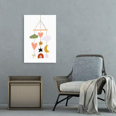 Mobilau Playful Whimsical Abstract Landscape Nature Wall Art Print 1 Piece Wrapped Canvas Wall Art