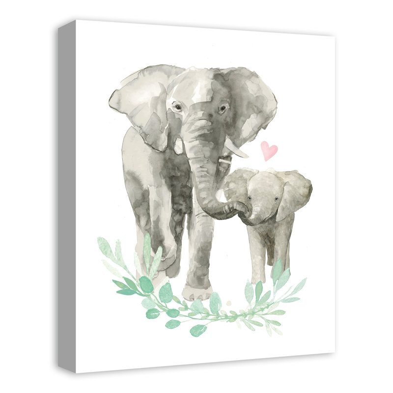 Art sur toile éléphant love Miral