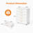 White 5-Drawer Dresser With Wheels & Handles