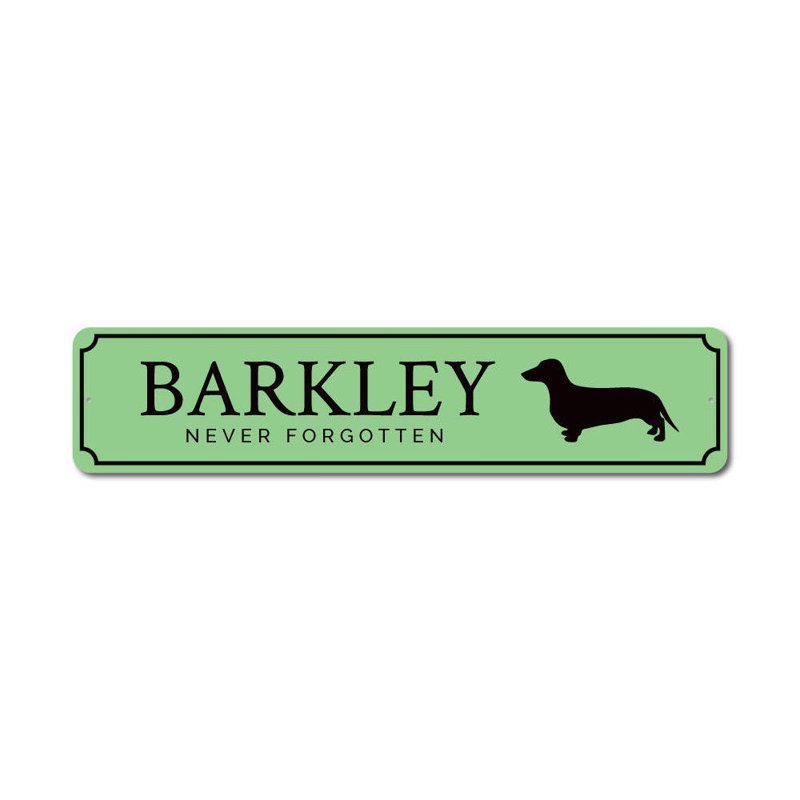 Plaque en aluminium In Memory Dog, H 4 po x l 18 po x P 0,04 po