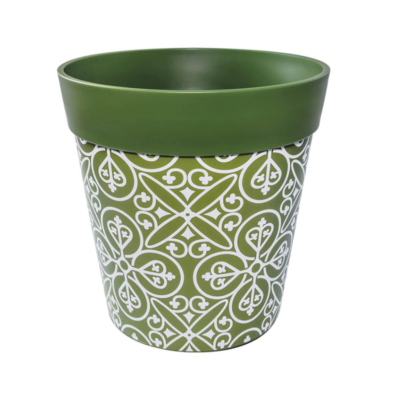 Westleigh Plant Pot, 15cm H x 15cm W x 15cm D, Blue/Green/Pink