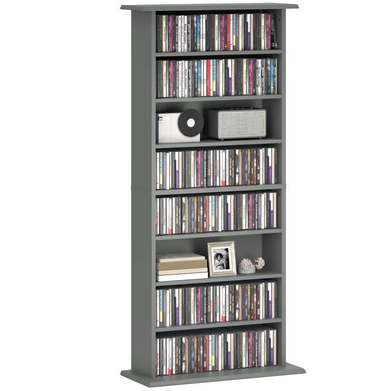 124.5cm H Media Shelves, Grey
