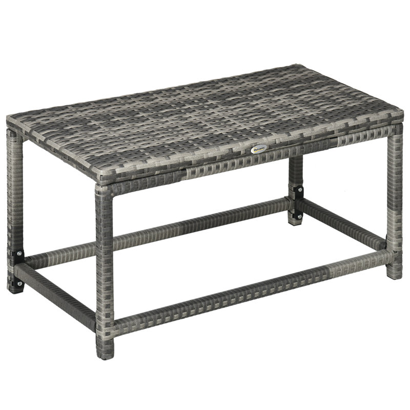 Rectangular Metal Outdoor Side Table , 80cm cm W 40cm cm D