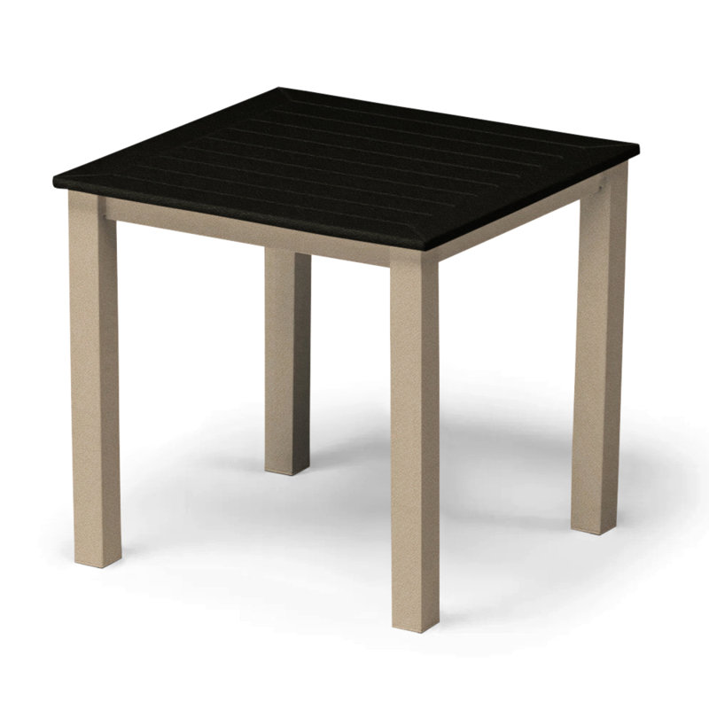 Robinett Outdoor Square Side Table, Black P70, Textured Graphite