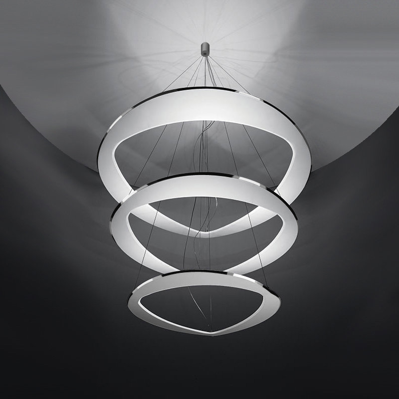 Diadema Chandeliers, White/Aluminum