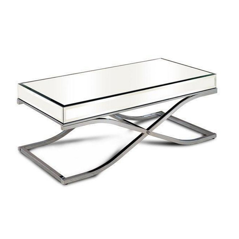 Chilhowie Glass Top Coffee Table, Chrome