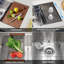 Évier de cuisine encastrable 27 po avec drain silencieux - acier inoxydable de calibre 11, simple cuve - ensemble de poste de travail moderne intégré intégré à la main multifonctionnel