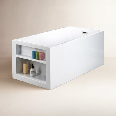 Solace 59" Soaking Bathtub with Storage