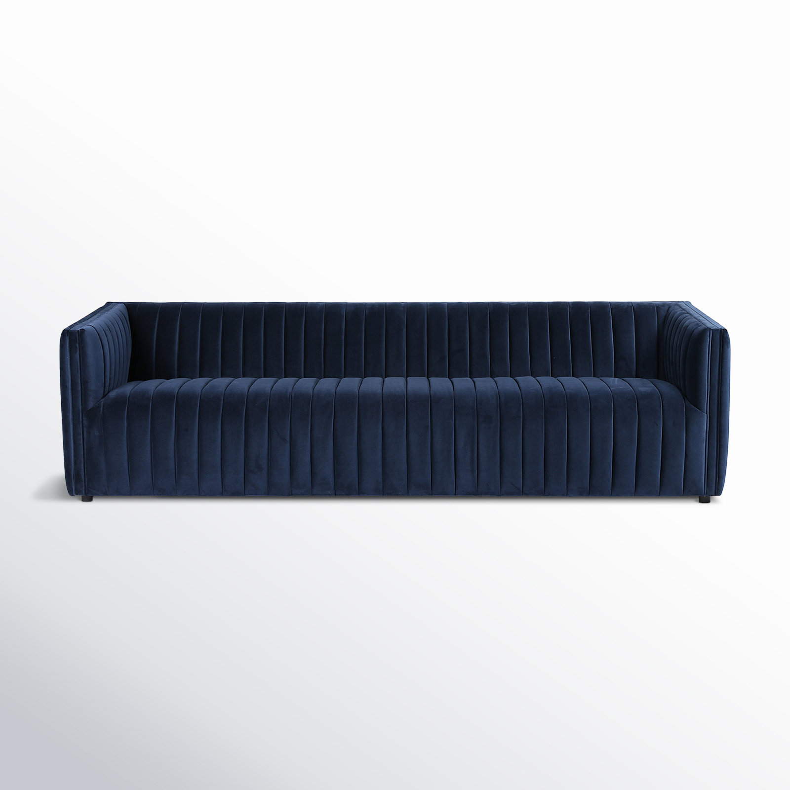 Brandt 97" Tuxedo Arm Sofa, Sapphire Navy, 26.5" H x 88" W x 35" D