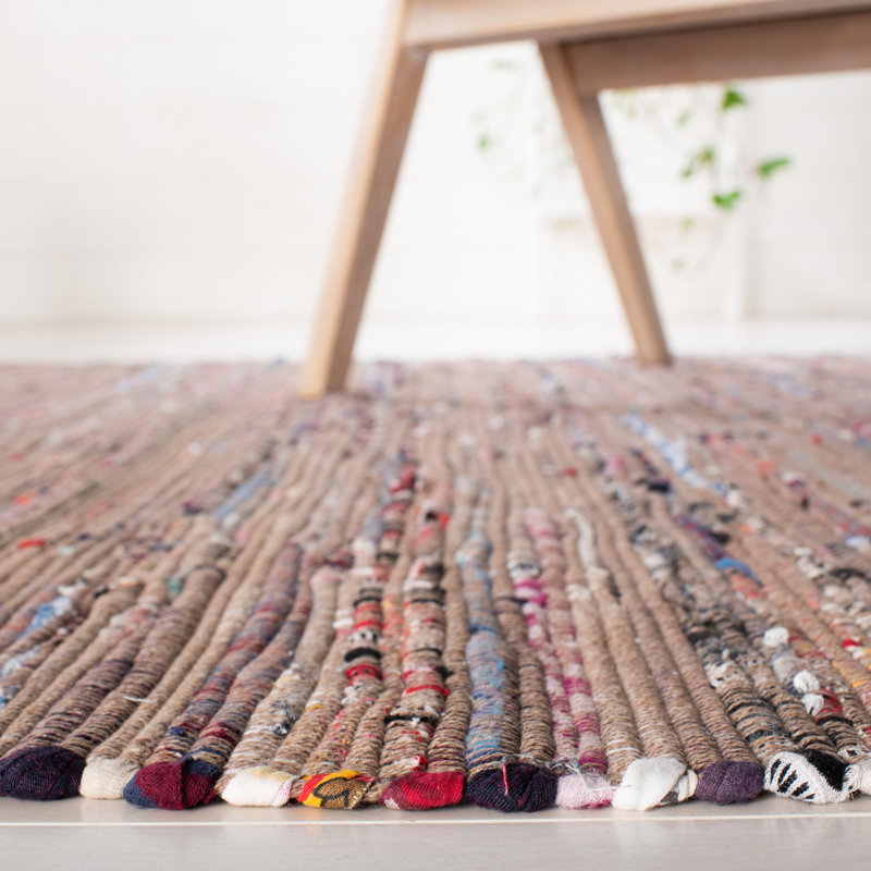 Bussard Rug Hand Woven Cotton Abstract Rug, Rectangle 2'3" x 5'