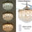 42" Modern Crystal Ceiling Fan With Led Light & Remote Control