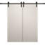 Modern Double Barn Door | Ego 5000 | Track Set | Solid Panel Interior Doors-99700336-99700335