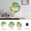 «Beach Scene», horloge murale en verre-1736691120