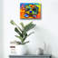 Art mural en verre épique «Lazy» par Dean Russo, 16 po x 12 po