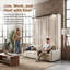 Lit escamotable Unavere Queen Size avec canapé et éclairage DEL, design pliable gain de place pour chambre multifonctionnelle