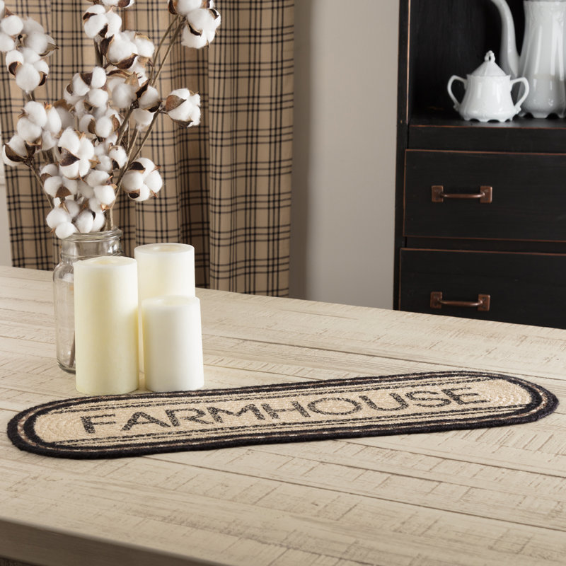 Surikova Striped Oval Table Runner, 8" L x 24" W