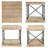 Wood Square Storage Side End Table