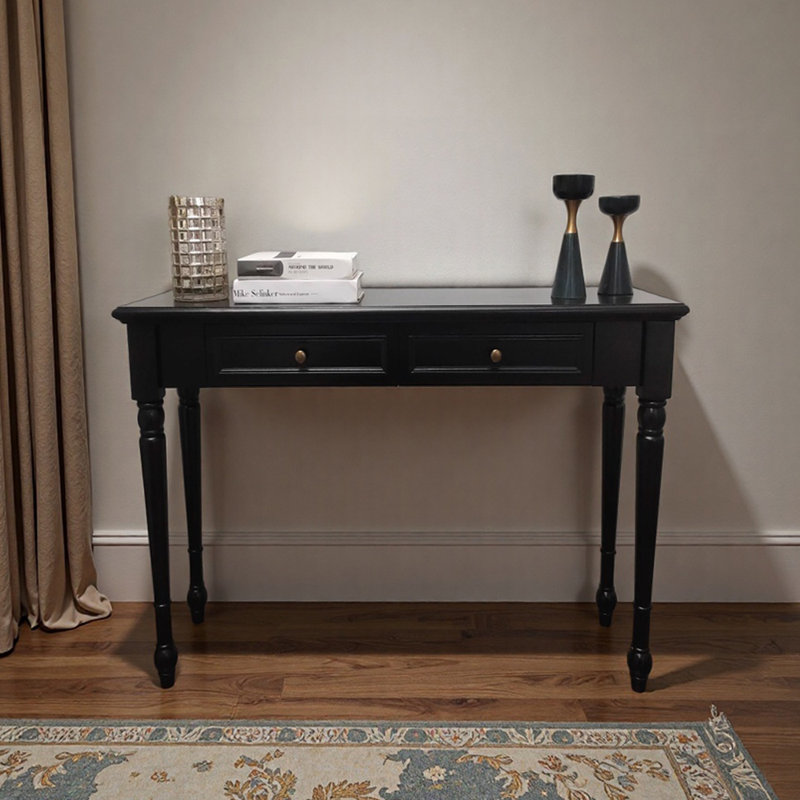 Bureau de 13,77 pouces de profondeur American-style, H 29,92 po x l 39,37 po x P 13,77 po, Noir