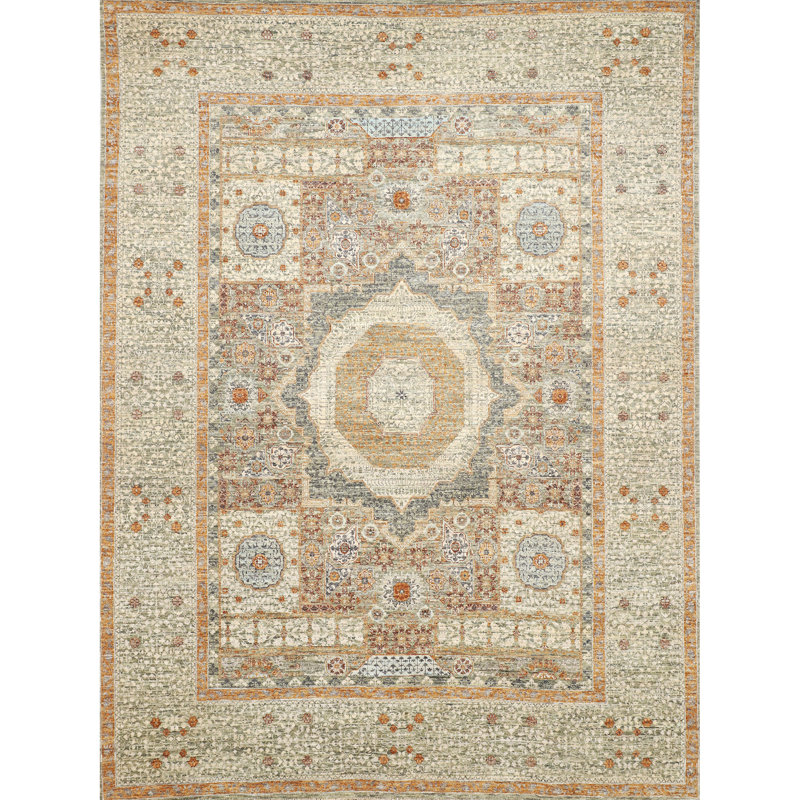 Tapis de haute qualité noué à la main pistache, Rectangle de 5 pi x 8 pi