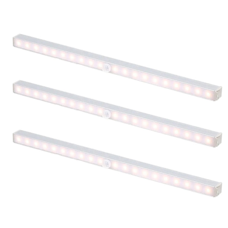 3-Pieces 12" Battery Under Cabinet Light Bar with Motion Sensor
