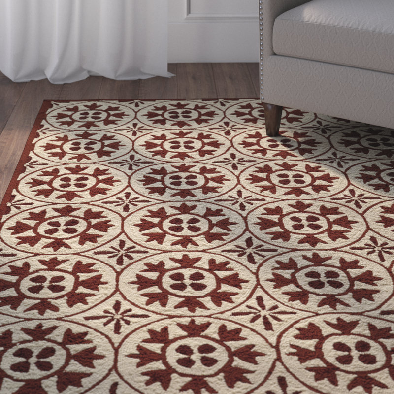 Charlton Home® St James Hand Hooked Geometric Rug | Wayfair